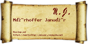 Márhoffer Január névjegykártya